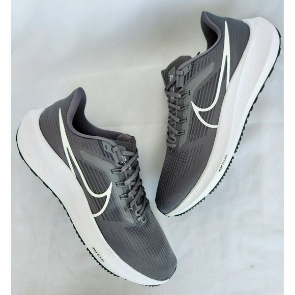 14 MEN'S NIKE AIR ZOOM PEGASUS 39 TB GRAY WHITE RUNNING DM0164-002 SNEAKERS - Picture 1 of 7